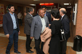 Abdallah Ben Barek en la Inauguración de la exposición "La Rosaleda en 75 imágenes". Complejo Polideportivo Universitario. Marzo de 2017
