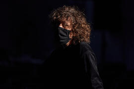 Violeta Niebla. Ensayo de la gala de inauguración de la 31ª edición de Fancine de la Universidad de Málaga. Cine Albéniz. Noviembre de 2021