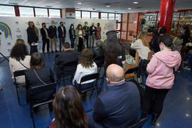 Natacha Rivas presenta la Jornada de Puertas Abiertas de la Universidad de Málaga. Complejo Polideportivo Universitario. Marzo de 2022
