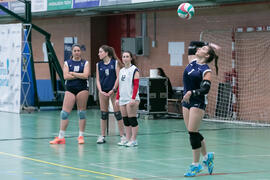 Partido femenino Universidad de Málaga - Universidad de A Coruña. Campeonato de España Universitario de Voleibol. Complejo Polideportivo Universitario. Abril de 2018