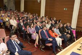 Asistentes a la toma de posesión de nuevos Vicerrectores adjuntos y personal asesor del Rector de la Universidad de Málaga. Edificio del Rectorado. Abril de 2024