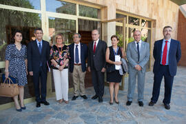 Llegada de autoridades y asistentes. Entrega de premios en el Paraninfo de la Universidad de Málaga. Olimpiada Española de Economía, Fase Nacional. Junio de 2015