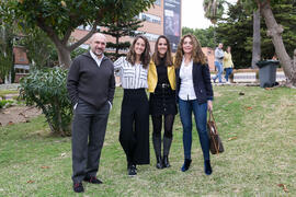Míriam García y Sara Carmona con Macarena Parrado y Eugenio Luque. Paraninfo. Noviembre de 2017