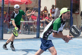 Jugadores en un partido. Campeonato de España Universitario de Pádel. Antequera. Abril de 2017