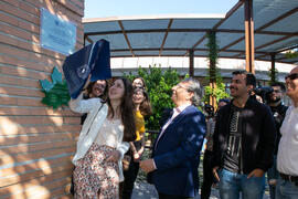José Ángel Narváez inaugura la primera "Isla y Senda Verde" de la Universidad de Málaga. Facultad de Ciencias de la Comunicación y Turismo. Octubre de 2019