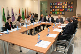 Firma del convenio con la Universidad de Sharjah, Emiratos Árabes. Edificio del Rectorado. Noviembre de 2015