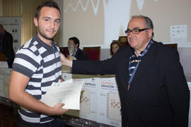 Entrega de premios. Jornada de clausura del I Concurso de Creación de Empresas. Facultad de Ciencias Económicas y Empresariales. Málaga. Mayo de 2015