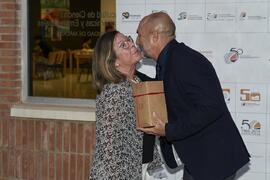 Lola Tous y Eugenio Luque. Homenaje al personal jubilado de la Facultad de Ciencias Económicas y Empresariales. Campus de El Ejido. Septiembre de 2022
