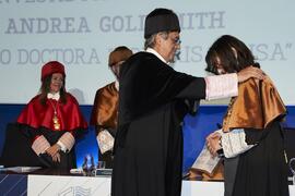 Investidura de Andrea Goldsmith como doctora "Honoris Causa" por la Escuela Técnica Superior de Ingeniería de Telecomunicación de la Universidad de Málaga. Paraninfo. Octubre de 2024