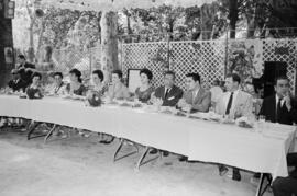 Feria de Málaga. Almuerzo en la caseta oficial de la feria del Real. Julio de 1963