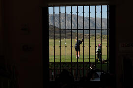 Entrenamiento durante el Campeonato Europeo de Golf Universitario. Antequera. Junio de 2019