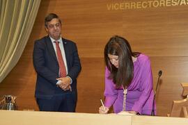 Toma de posesión de Inmaculada Azqueta Conde como nueva Directora del Gabinete del Rector de la Universidad de Málaga. Edificio del Rectorado. Abril de 2024