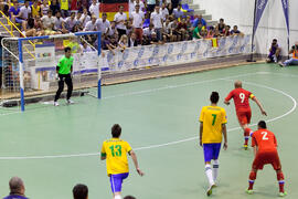 Partido Rusia contra Brasil. 14º Campeonato del Mundo Universitario de Fútbol Sala 2014 (FUTSAL). Antequera. Julio de 2014