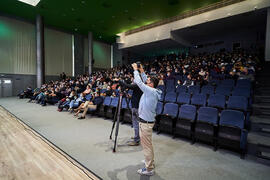 Público. Concierto de Bandas Sonoras de la 31 edición de Fancine de la Universidad de Málaga. Auditorio de la Escuela Técnica de Ingeniería de Telecomunicaciones e Informática. Noviembre de 2021