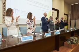 Mesa presidencial. Celebración del 50 Aniversario de la Facultad de Medicina de la Universidad de Málaga. Facultad de Medicina. Octubre de 2022