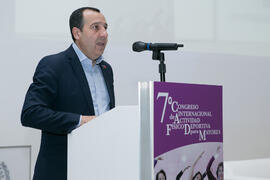 José Luis Ruiz Espejo. Inauguración del 7º Congreso Internacional de Actividad Física Deportiva para Mayores. Escuela Técnica Superior de Ingeniería de Telecomunicaciones y de Informática. Noviembre de 2017