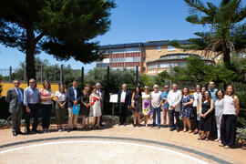 Foto de grupo. Inauguración de la glorieta Botánicos de la UMA. Jardín Botánico de la Universidad de Málaga. Junio de 2018