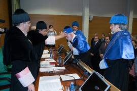 Investidura como Doctor "Honoris Causa" de Antonio Luque por la Facultad de Ciencias de la Universidad de Málaga. Edificio del Rectorado. Octubre de 2016
