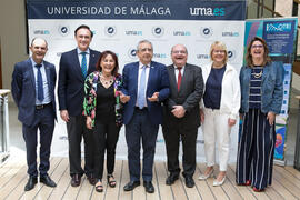 Autoridades. Conmemoración del 30 Aniversario de la Oficina de Transferencia de Resultados de Investigación de la Universidad de Málaga (OTRI). Edificio del Rectorado. Mayo de 2019